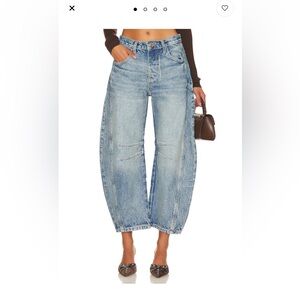 Free People We The Free Barrel Jeans – Light Wash – Size 26